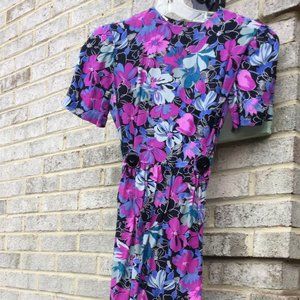 Samuel Blue Sleeve Floral Print Dress